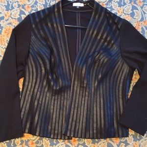 Calvin Klein 14W Faux Leather Accent Jacket